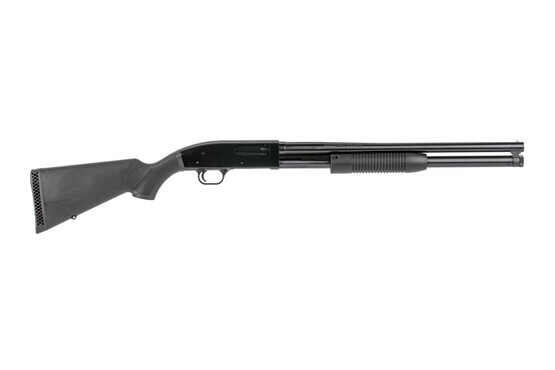 Mossberg Maverick 88 Security is an 18.5in duty-style 12-guage shotgun with black synthetic furniture